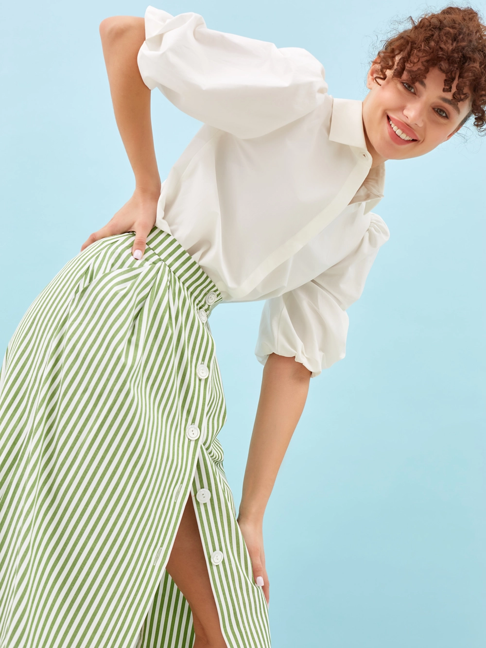 картинка юбка с защипами на пуговицах  от магазина Solo-U.ru