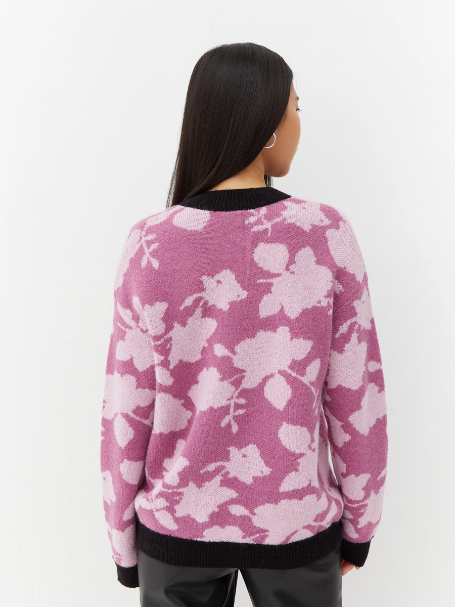 картинка пуловер с шерстью альпаки с контрастной отделкой от магазина Solo-U.ru