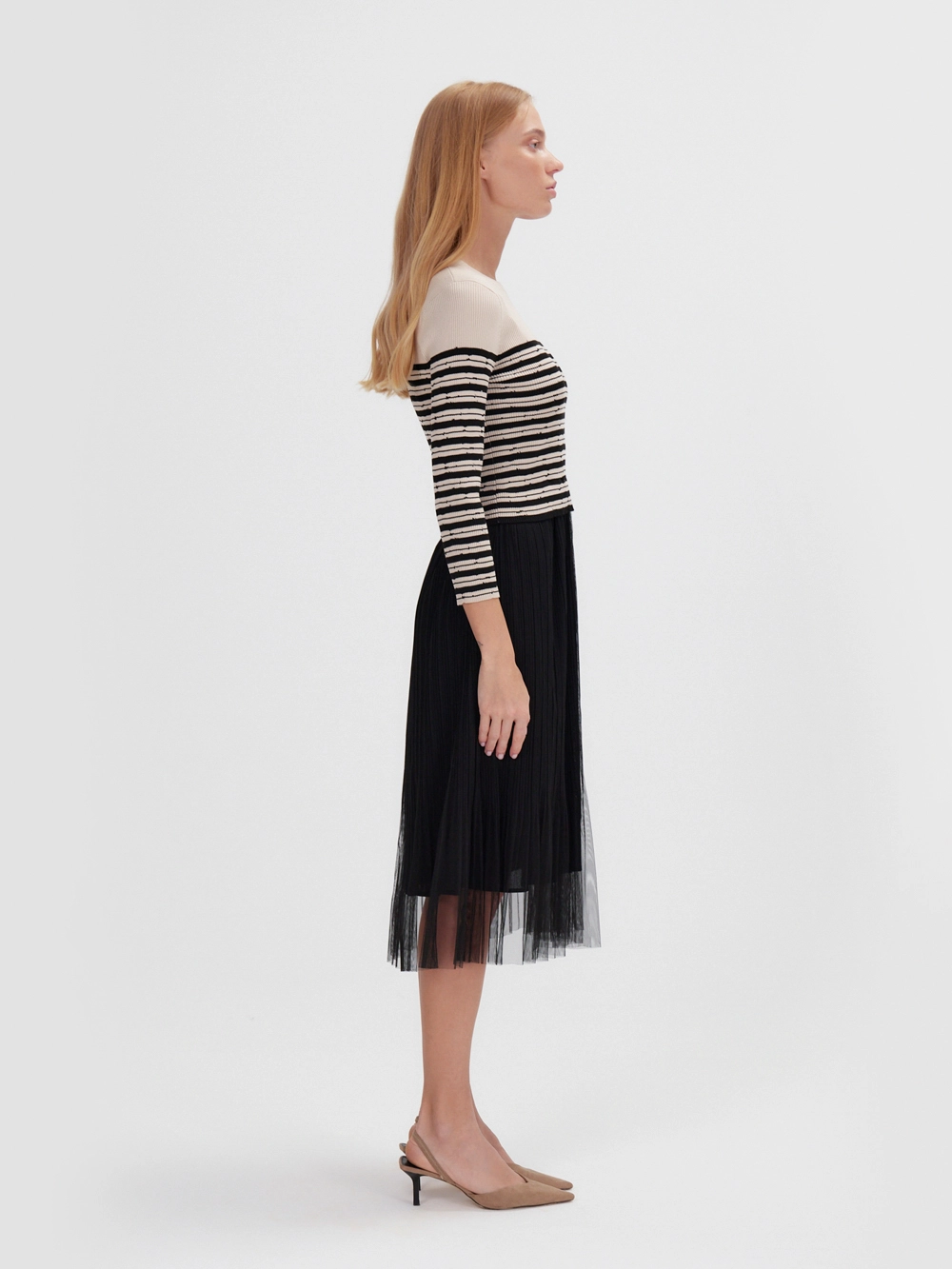 картинка платье трикотажное с юбкой из фатина от магазина Solo-U.ru
