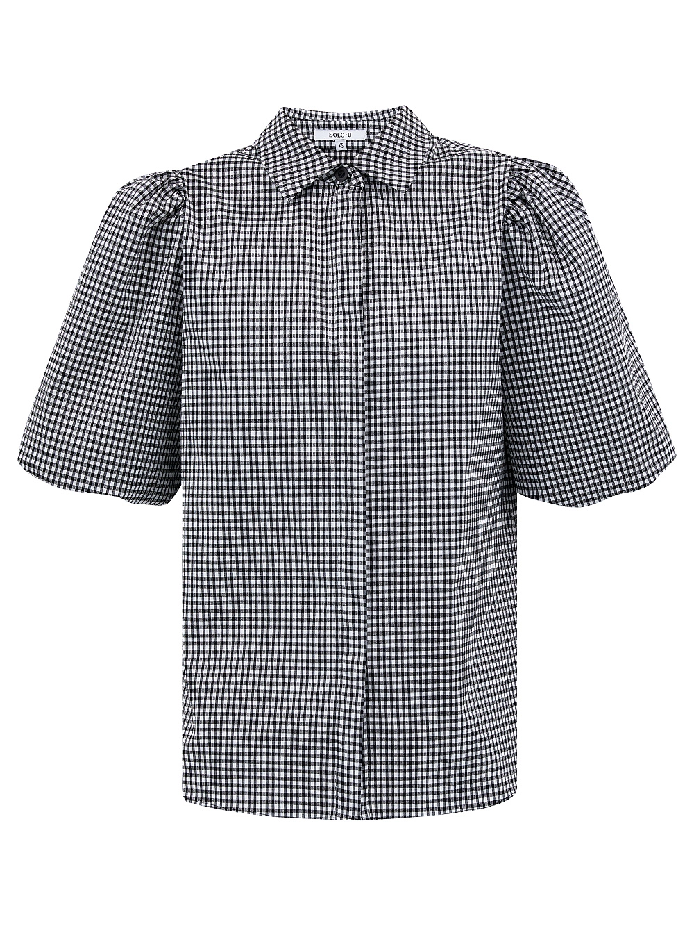 картинка блузка из хлопка с объёмными рукавами от магазина Solo-U.ru